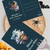 Carte Postale Funny Halloween Cauldron Volant Broom Basic Witch