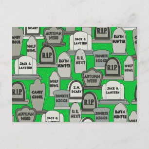 Carte Postale Funny Halloween Gravestones