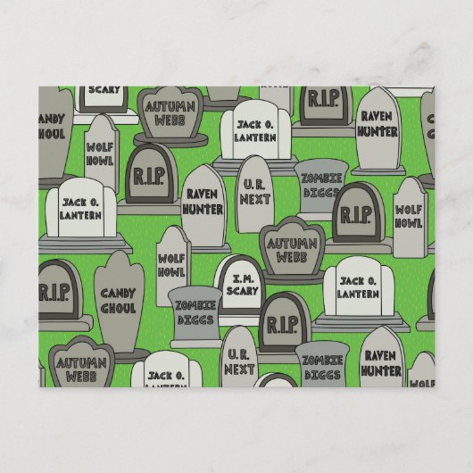Carte Postale Funny Halloween Gravestones (Devant)