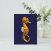 Carte Postale Funny Halloween Seahorse (Debout devant)