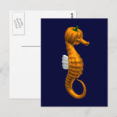 Carte Postale Funny Halloween Seahorse (Devant / Derrière)