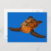Carte Postale Funny Halloween Turtle (Devant / Derrière)