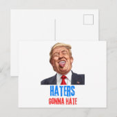 Carte Postale Funny Haters va détester les citations, drôle dire (Devant / Derrière)