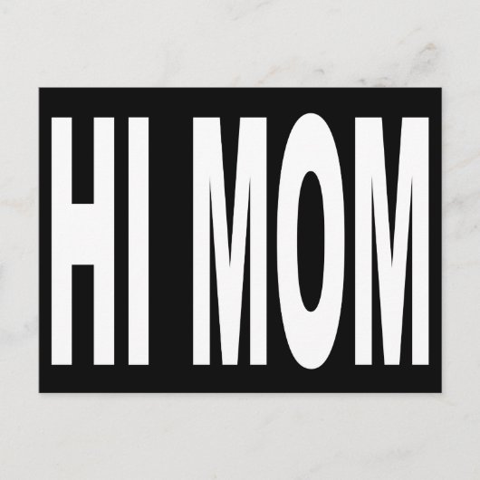 Carte Postale Funny Hi Maman en grandes lettres (Devant)