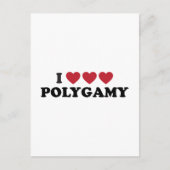 Carte Postale Funny I Heart Polygamie (Devant)