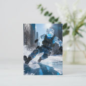 Carte Postale Funny icecube person falling on ice  (Debout devant)