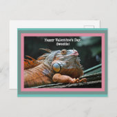 Carte Postale Funny Iguana Valentine (Devant / Derrière)