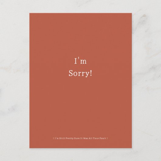 Carte Postale Funny I'm Pardon Apology Apologies Apologize (Devant)