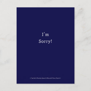 Carte Postale Funny I'm Pardon Apology Apologies Apologize