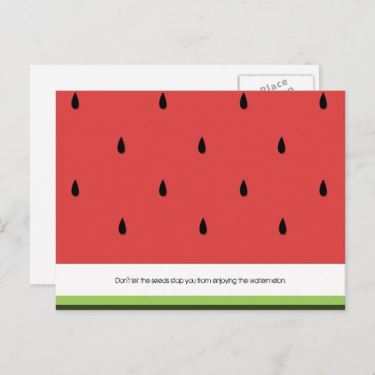 Carte postale Funny & Inspirational Watermelon (Devant / Derrière)