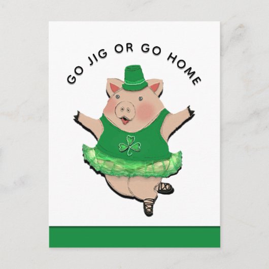 Carte Postale Funny Irish Jig St. Patrick's Day Postcard (Devant)