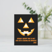 Carte postale Funny Jack-O'-Lantern Burnout (Debout devant)