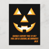 Carte postale Funny Jack-O'-Lantern Burnout (Devant)