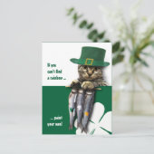 Carte Postale Funny Kitten St. Patrick's Day Custom (Debout devant)
