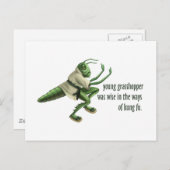 Carte Postale Funny Kung Fu Grasshopper (Devant / Derrière)