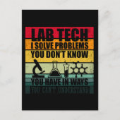 Carte Postale Funny lab tech cite laboratoire technicien humour (Devant)