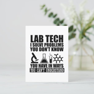Carte Postale Funny lab tech cite laboratoire technicien humour