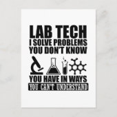 Carte Postale Funny lab tech cite laboratoire technicien humour (Devant)