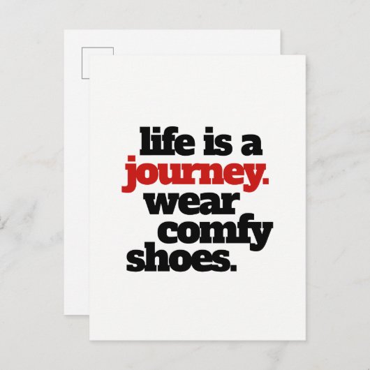 Carte Postale Funny Life is a Journey ... (Devant / Derrière)