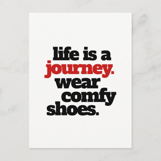 Carte Postale Funny Life is a Journey ... (Devant)