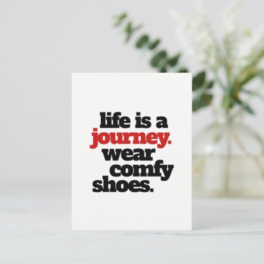 Carte Postale Funny Life is a Journey ... (Debout devant)