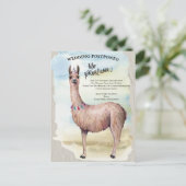 Carte Postale Funny Llama Mariage reportée Date de modification (Debout devant)