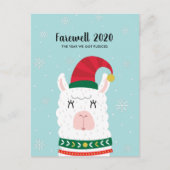 Carte Postale Funny Llama, Year We Got Fleeced Covid Christmas (Devant)