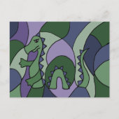 Carte Postale Funny Loch Ness Monster Art Abstrait (Devant)