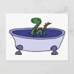 Carte Postale Funny Loch Ness Monster dans la baignoire
