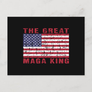 Carte Postale Funny MAGA King Trump Supporter