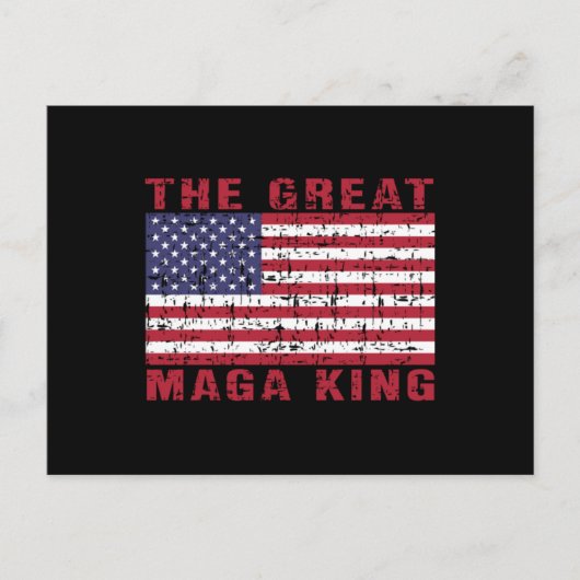 Carte Postale Funny MAGA King Trump Supporter (Devant)
