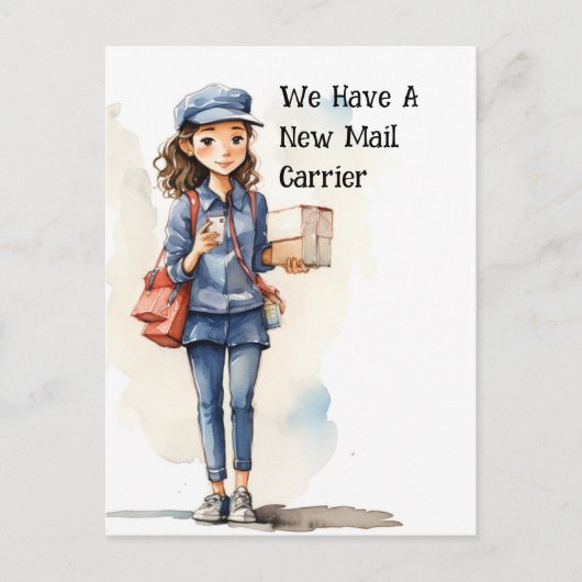Carte Postale Funny Mail Carrier Moving Faire-part (Devant)
