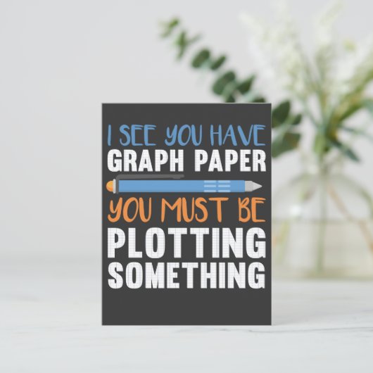 Carte Postale Funny Math Enseignant Géométrie traçage Humour (Debout devant)