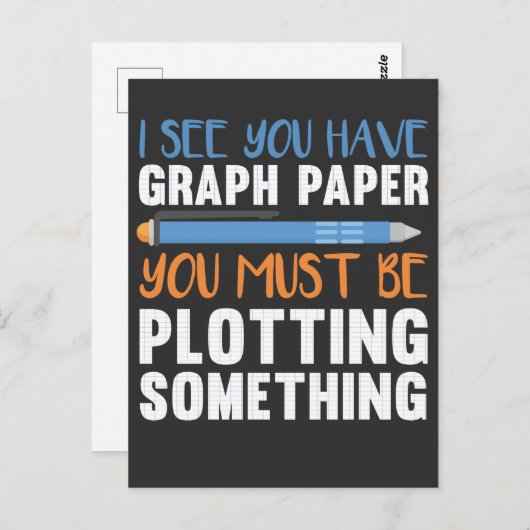 Carte Postale Funny Math Enseignant Géométrie traçage Humour (Devant / Derrière)