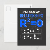 Carte Postale Funny Math Relation Pun Math Enseignant (Devant / Derrière)