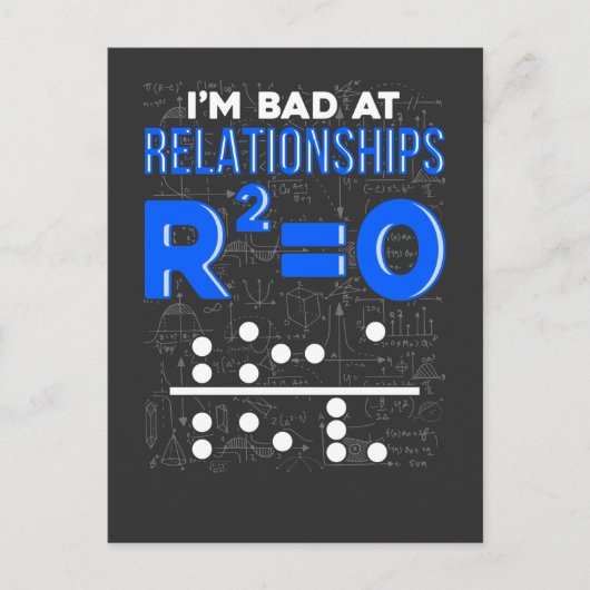 Carte Postale Funny Math Relation Pun Math Enseignant (Devant)