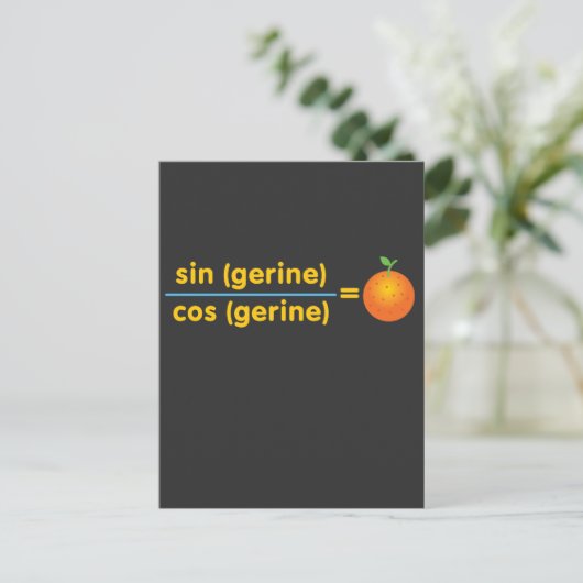 Carte Postale Funny Math Teacher t-shirt Funny Tangerine Math Pu (Debout devant)