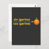 Carte Postale Funny Math Teacher t-shirt Funny Tangerine Math Pu (Devant / Derrière)