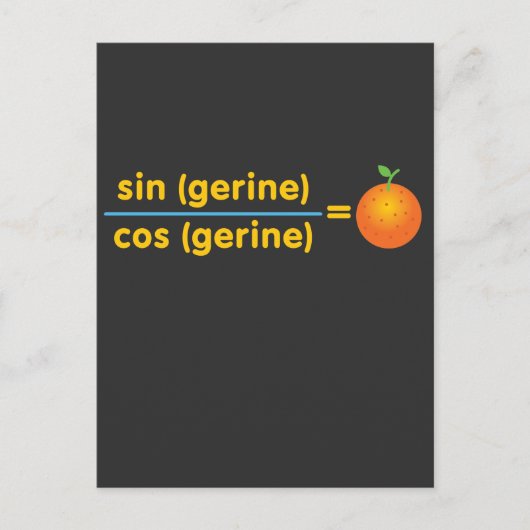 Carte Postale Funny Math Teacher t-shirt Funny Tangerine Math Pu (Devant)