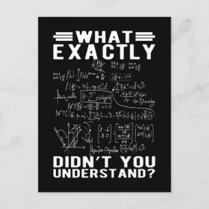 Carte Postale Funny Mathématicien Physique Enseignant Sciences N