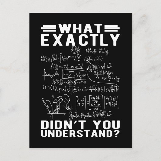Carte Postale Funny Mathématicien Physique Enseignant Sciences N (Devant)