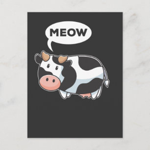 Carte Postale Funny Mauvais animal Sound Pun Vache et Amoureux d