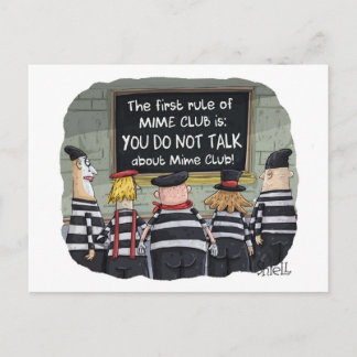 Carte postale Funny Mime Club