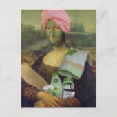 Carte Postale Funny Mona Lisa faire soin de la peau Leonardo da  (Devant)
