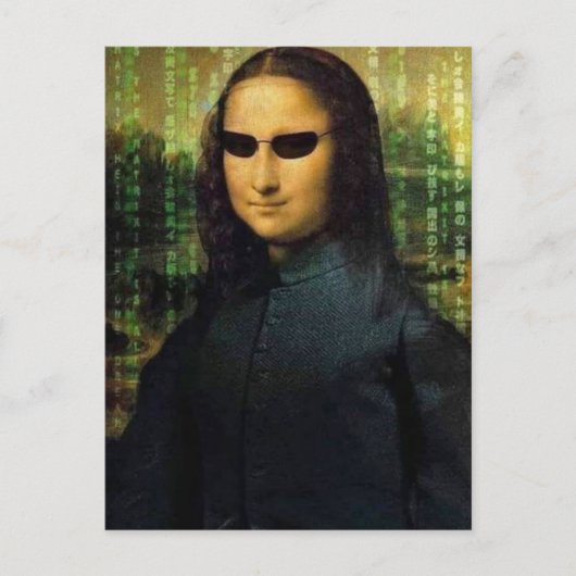 Carte Postale Funny Mona Lisa matrice Leonardo da Vinci (Devant)