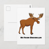 Carte Postale Funny moose (Devant / Derrière)
