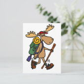 Carte Postale Funny Moose Hiker (Debout devant)