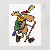 Carte Postale Funny Moose Hiker (Devant)