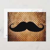 Carte Postale Funny Moustache noire (Devant / Derrière)