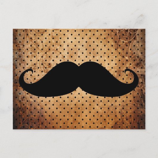 Carte Postale Funny Moustache noire (Devant)